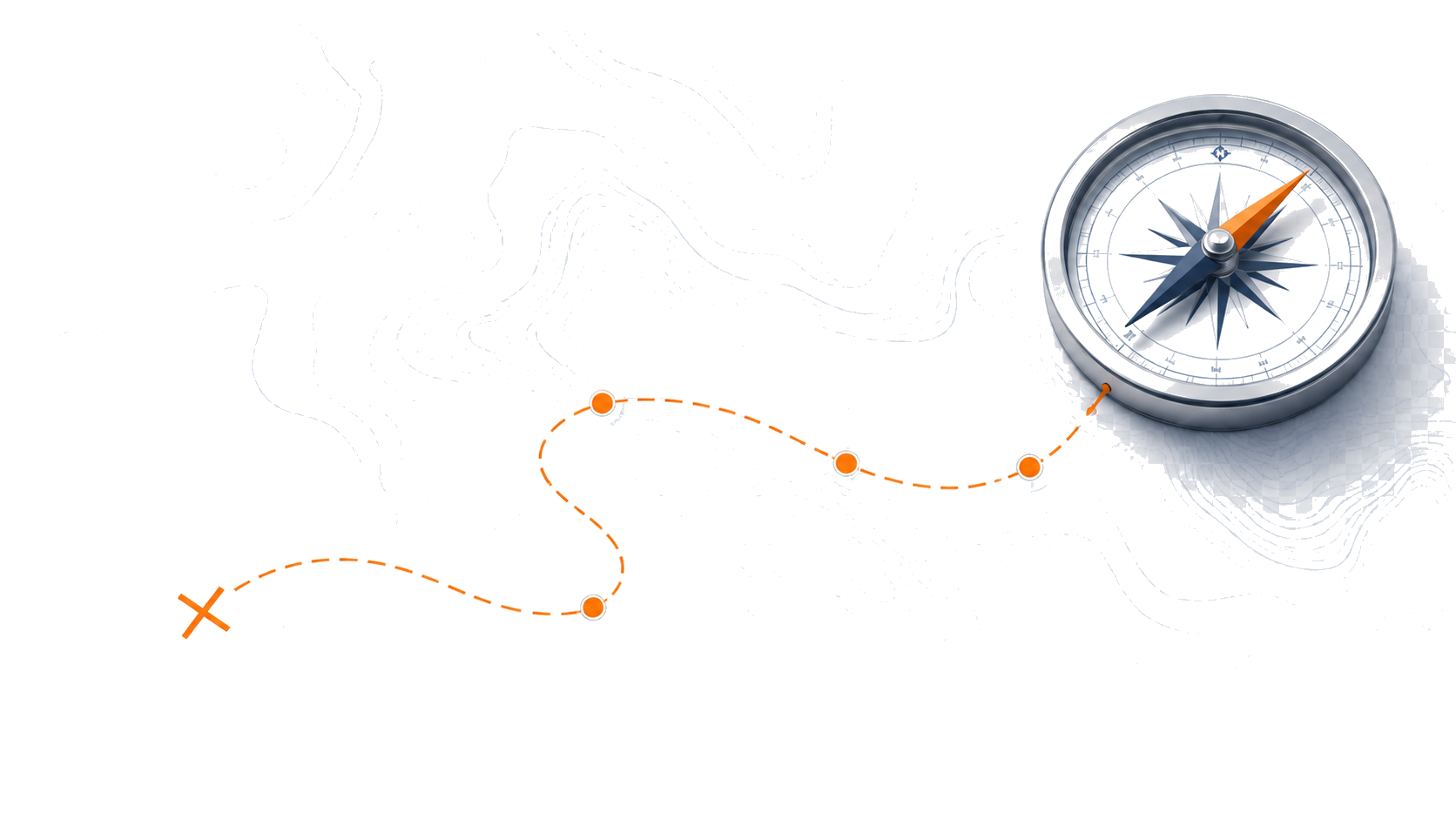 Compass and drift path illustration